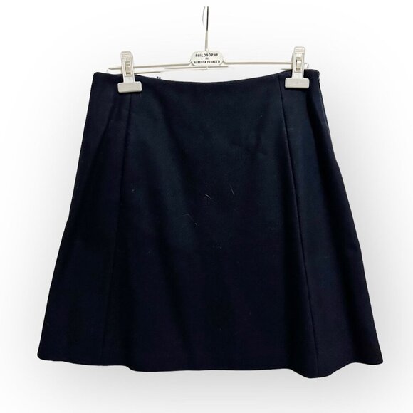 Jil Sander Navy Blue Wool Skirt, Size 40EU - Picture 1 of 8